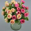 30CM Silk Rose Bouquet 7 Heads Fake Rose Flower Realistic Artificial Flowers  Wedding Home Decor