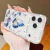 Алмазный Чехол Для iPhone 17 Pro Max Кристальный Принт Бабочки Прозрачный ТПУ Силиконовый Мягкий Чехол Для iPhone 16 Pro Max 15 14 13 11
