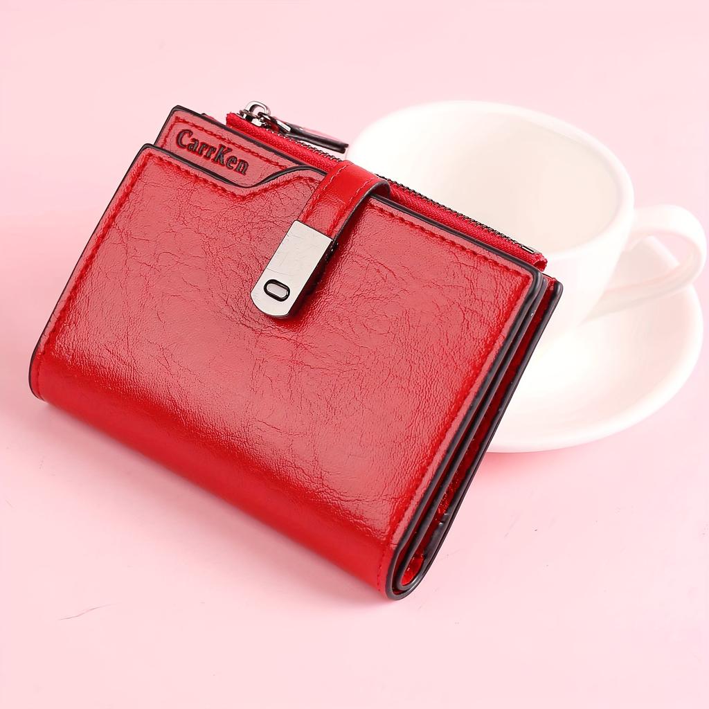 Мини-кошелек, многофункциональный держатель для карточек, сумка для документов с зажимом для денег, тройная сумка для карт, модный универсальный кошелек для монет на молнии