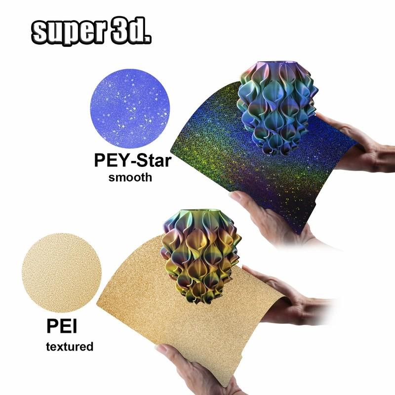 MK4 MK3S PEI Sheet 241*254 Double Sided PEI Textured Spring Steel Sheet Mk52 Magnetic Build Plate For Prusa i3 MK2.5S Mk3 MK3S