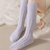 Thick Winter Sock Solid Color Women Stockings New Coral Fleece Stocking  Women