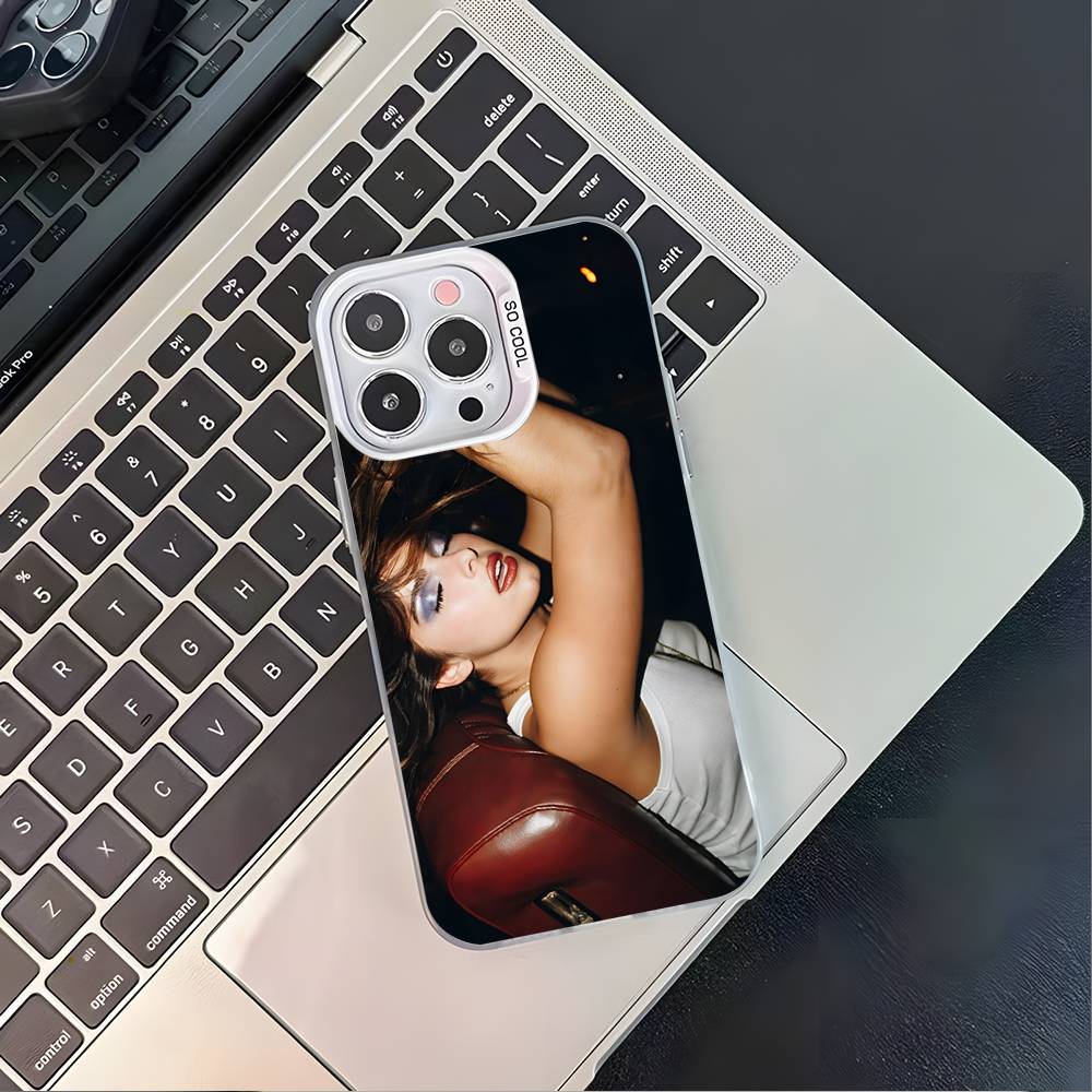A-Addison R-Rae певица Для iPhone 17,16,15,14,13,12,11,Mini,Pro,E,SE4,XS,MAX Белый Ударопрочный Конфетный Матовый Чехол