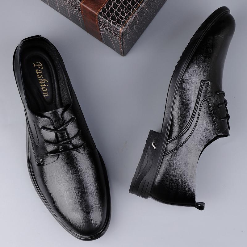 Fashion New Trendy Men's Oxford Shoes Classic Male Casual Shoes Non-Slip Formal Dress Footwear Lace-Up Man Business Derby Shoes Sneakers