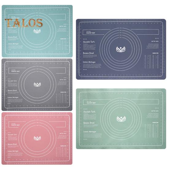 Нескользящий многофункциональный коврик для замешивания теста с весами, прочный силиконовый кухонный коврик для замешивания теста для хлебобулочных изделий