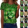 Women's T Shirt Tee Print Short Sleeve Daily Weekend Fashion Basic Regular Top St. Patrick's Day