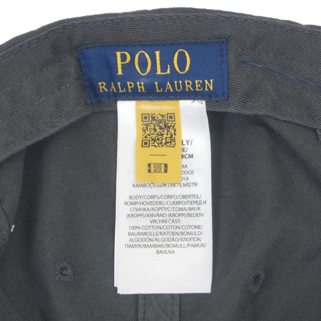 [Polo Ralph Lauren] Мужская 6-панельная кепка с логотипом Pony в одной точке, угольно-серая (ОДИН РАЗМЕР) [Использовал]