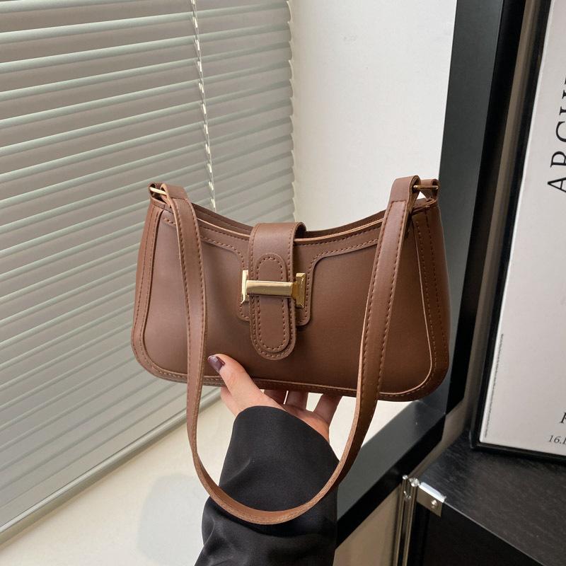 Весна и лето новая универсальная темпераментная женская однотонная высококачественная текстурная сумка под мышку для работы, женская ручная портативная сумка через плечо