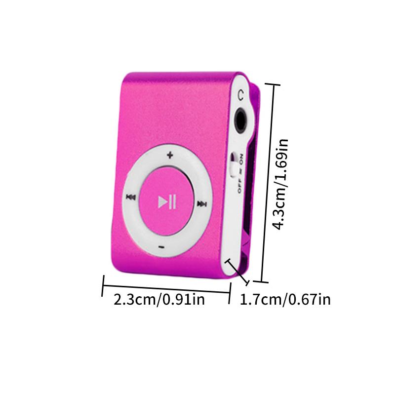 Мини MP3-плеер музыкальный медиа мини металлический зажим студенческий Walkman подарок портативный мини USB MP3-плеер Walkman красочный