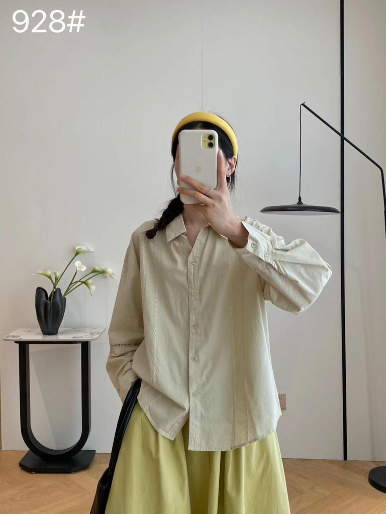 2026 French Design Women's Spring Long Sleeve Jacquard Hollow-Out Cotton Shirt Jacket