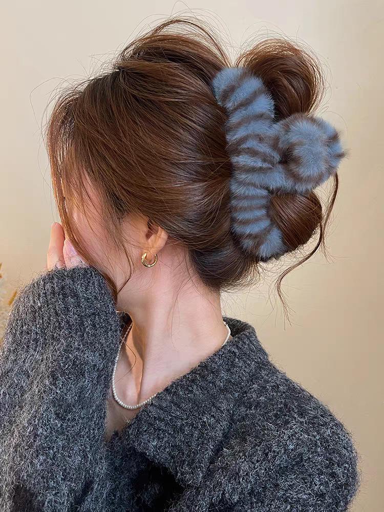 Корейская ретро большая заколка-краб для густых волос - Заколка-краб для волос высокого класса для прически пучок 2025