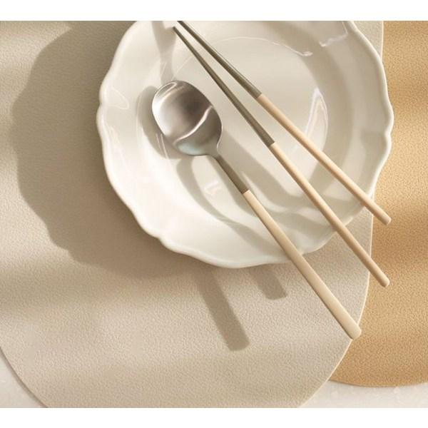 Snail Living Cuisine De Maman Pure Cutlery Set of 4, Cream White, 4 Spoons + 4 Chopsticks, Korean Popular Tableware