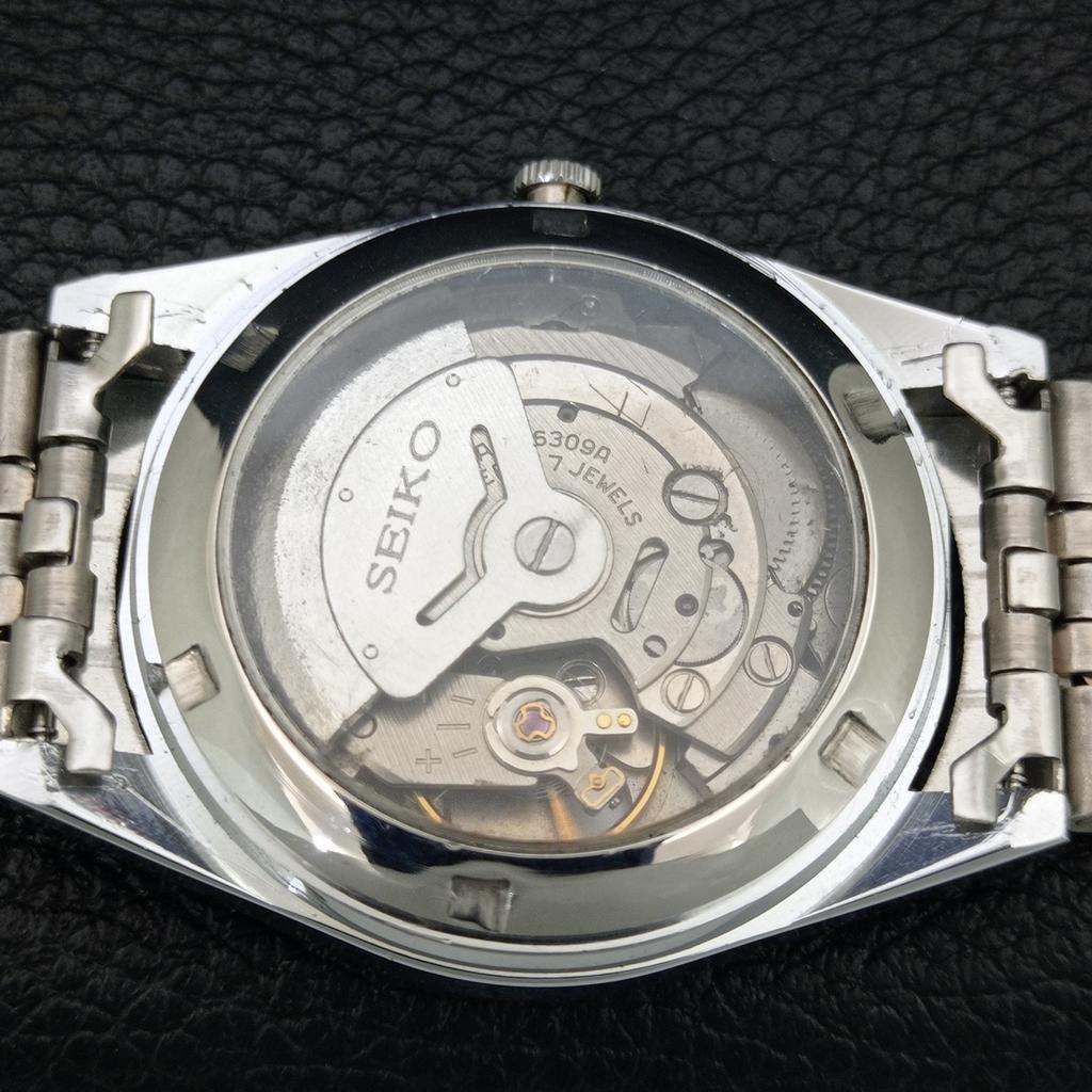 ОТРЕМОНТИРОВАННЫЕ ВИНТАЖНЫЕ МУЖСКИЕ АВТОМАТИЧЕСКИЕ ЧАСЫ SEIKO 5 ЯПОНИЯ ЧЕРНЫЙ ЦИФЕРБЛАТ a444254-1