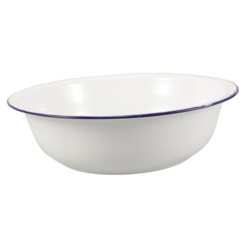 TOGEVAL Enamel Footbath, Foot Basin for Soaking Foot, Enamel Foot Basin, Basin, Vintage Footbath, Retro Foot Washing Station, White