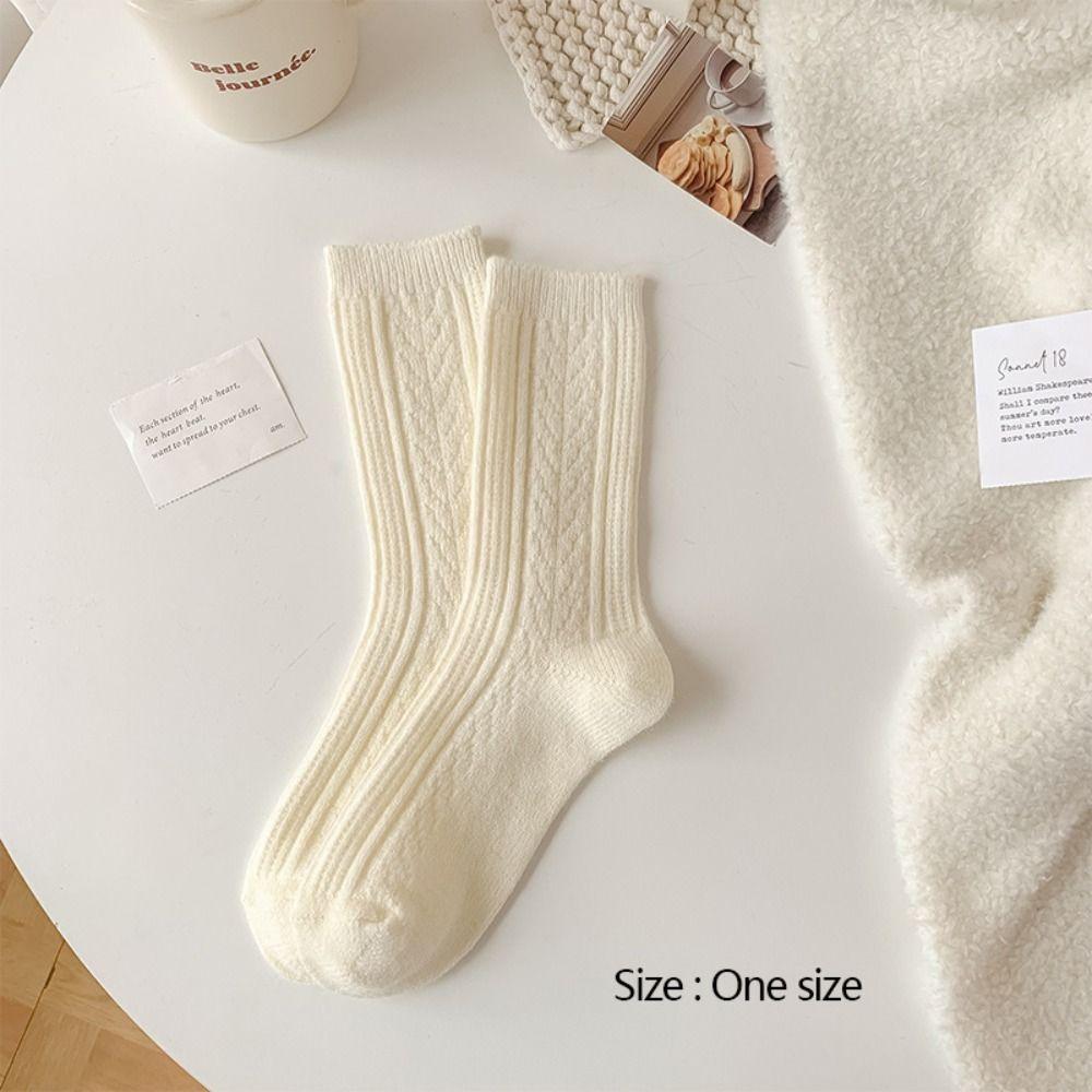Утолщенные термоноски длинные дышащие теплые носки женские чулки