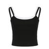 Contrast Fake Two-piece Crop Top Casual Patchwork Sleeveless Fashion Camis Vintage Y2k Women Summer Tees Ladies Mini Vest