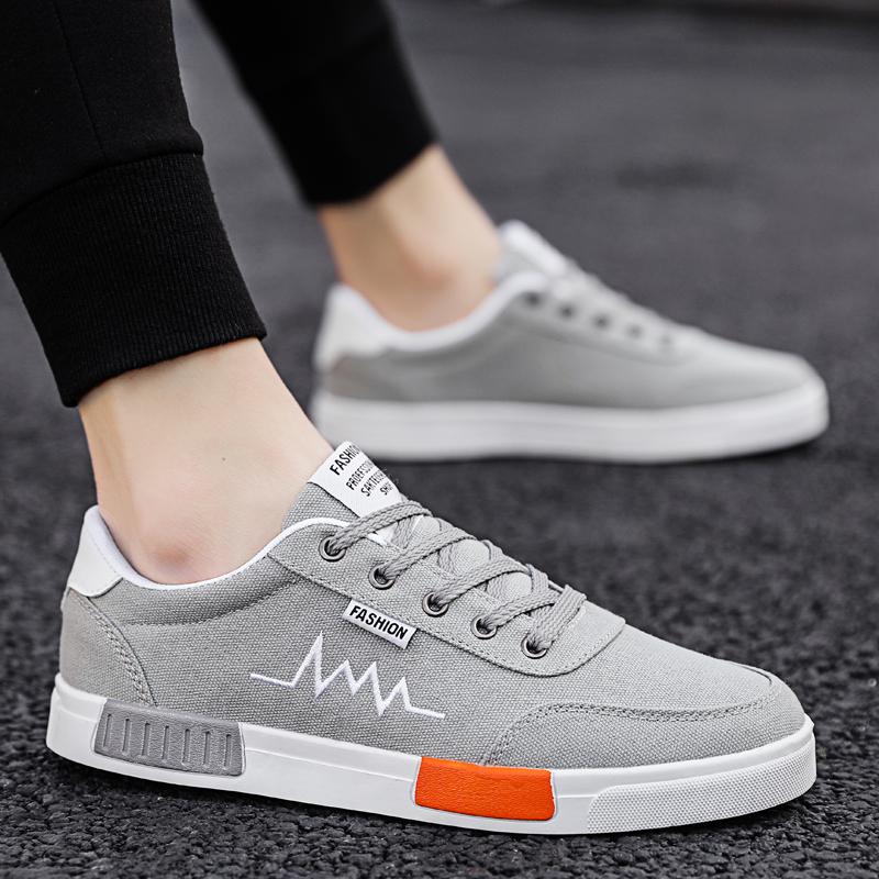 Мужская обувь, модная повседневная обувь на плоской подошве, студенческая дышащая белая парусиновая обувь, кроссовки, повседневная парусиновая обувь, вулканизированная обувь на плоской подошве со шнуровкой
