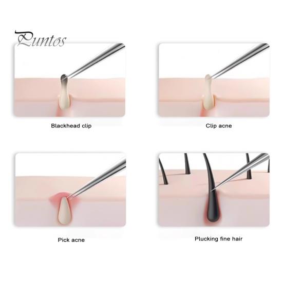 Ультратонкий Нет. 5 ячеек, зажим для прыщей, угрей, игла от прыщей из нержавеющей стали, пинцет, салон красоты, инструменты для очистки пор, ухода за лицом