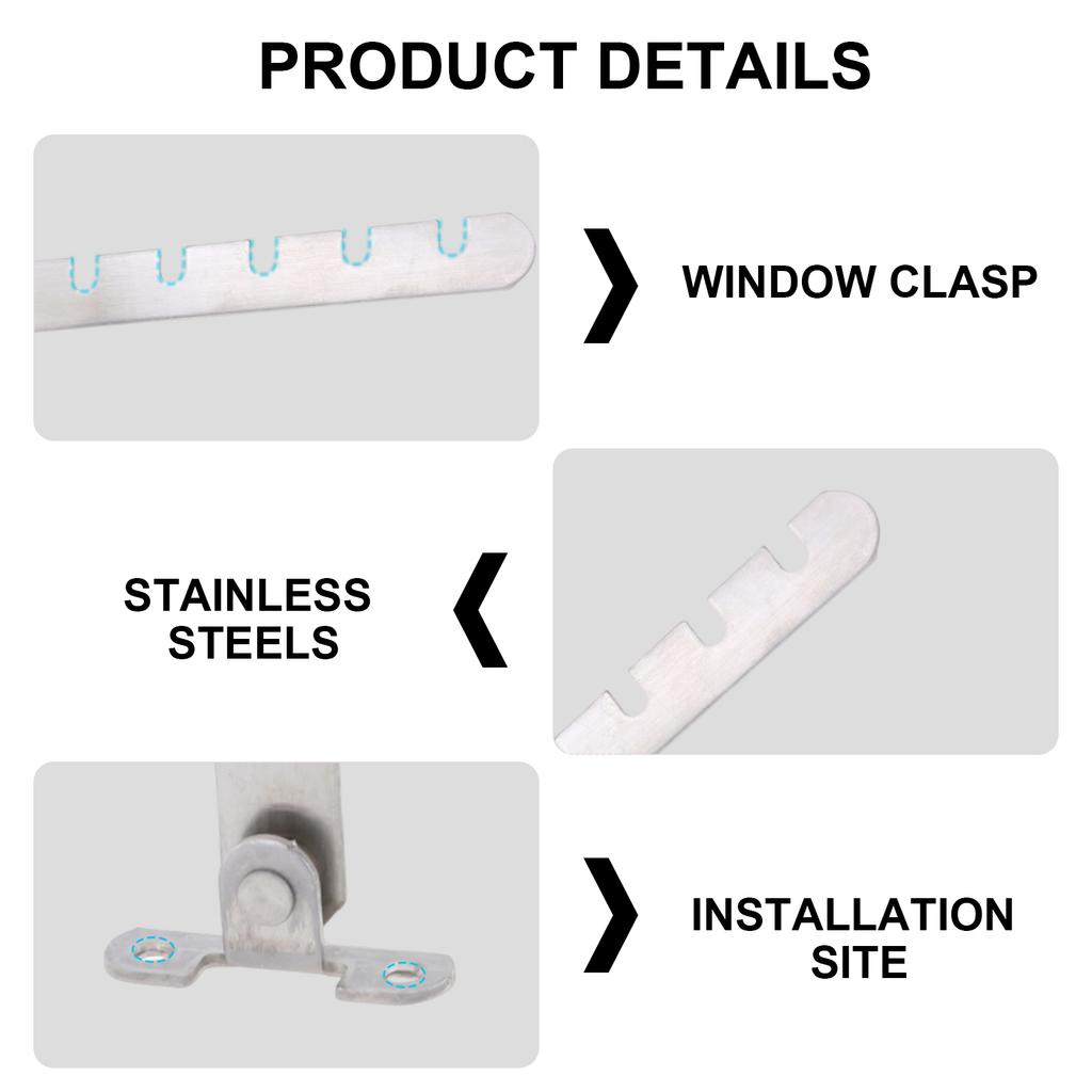 2 шт. Регулируемые оконные предохранители из нержавеющей стали, ограничитель открывания окна с контролем наклона для регулировки открывания окна