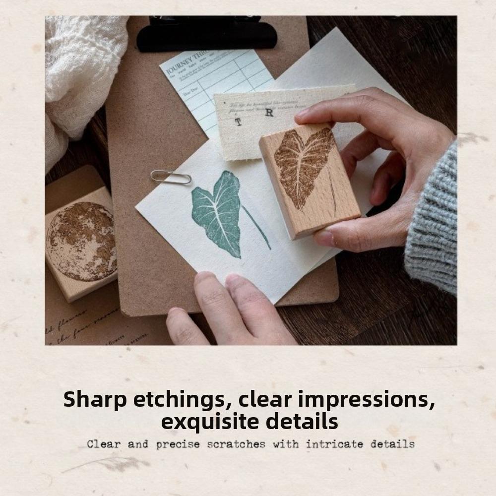 Flower Butterfly Leaves Rubber Craft Stamps Wooden Journal Stationery Children Stamp for Scrapbook