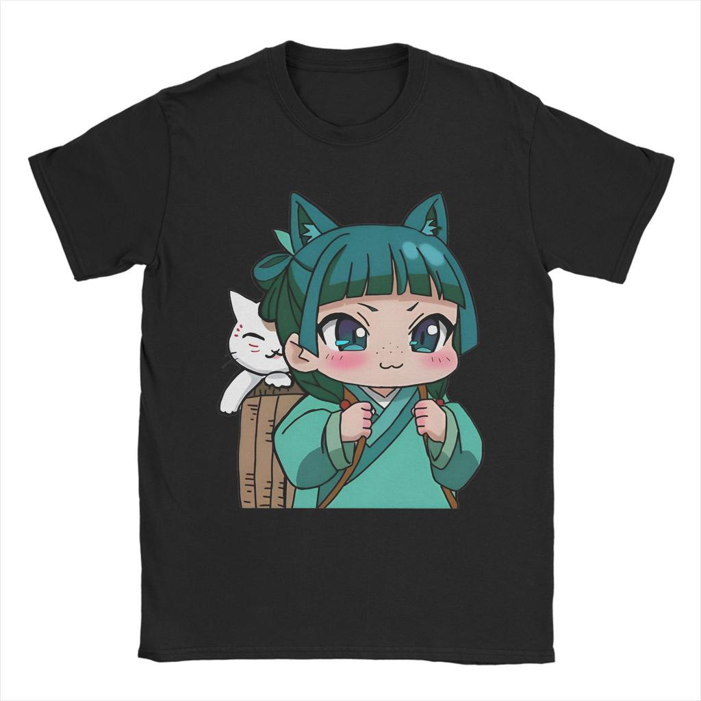 Print Maomao and Jinshi Anime T-Shirt For Men Women Crewneck Short Sleeve Clothes The Diaries Cotton Summer Clothing