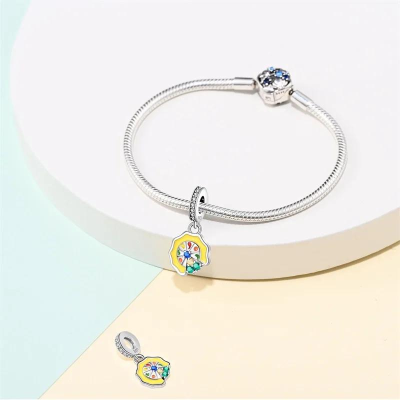 Copper Chocolate Lollipop Macaron Gourmet Charm Pendant Beads Fit Charm Original Bracelet For Women Jewelry Making