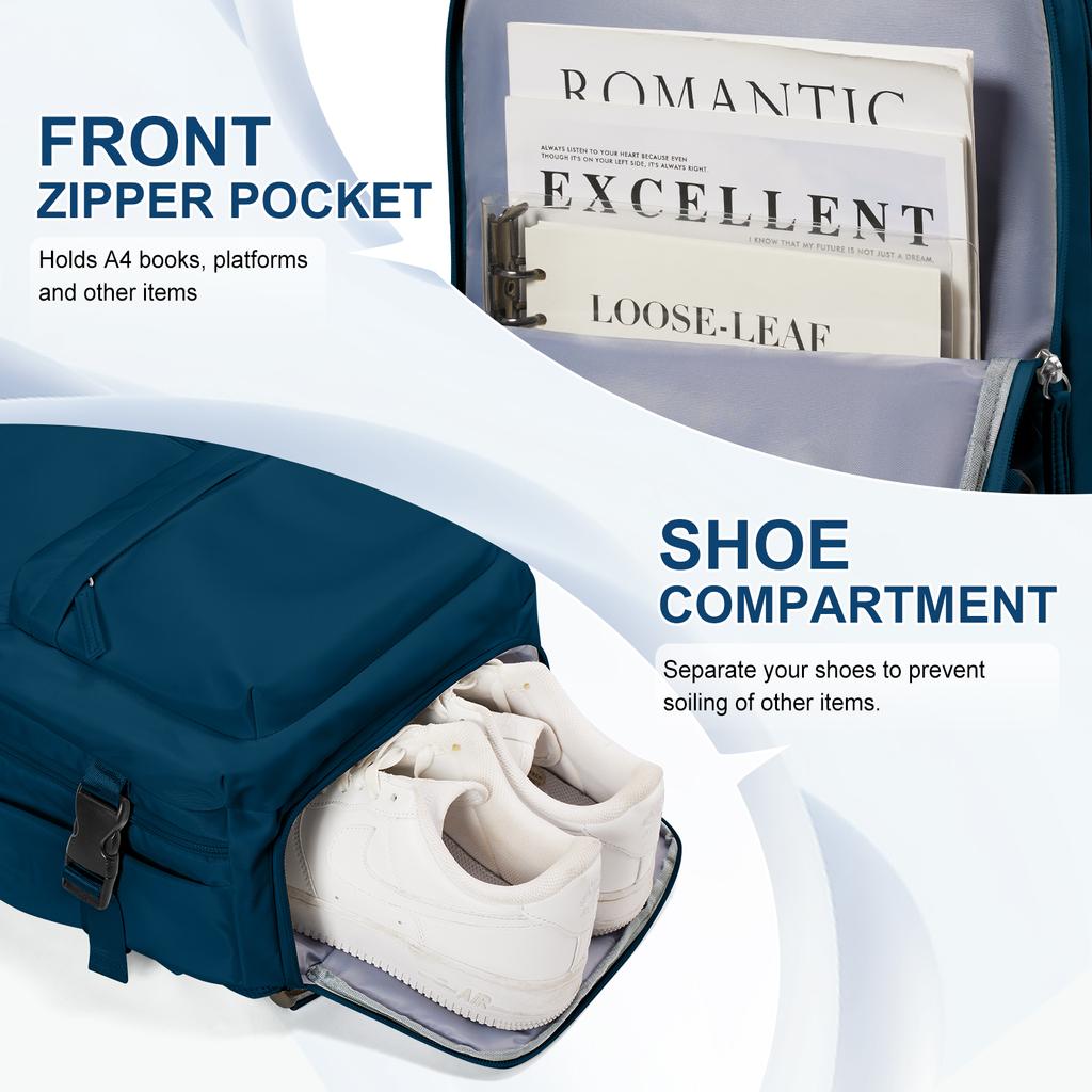 Дорожный рюкзак для женщин, сумка для личных вещей в самолете, сумка для ручной клади в самолете, водонепроницаемый рюкзак для ноутбука, повседневный школьный рюкзак для книг в колледже