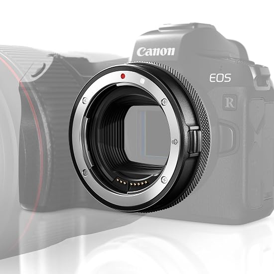 Адаптер Canon с кольцом управления для крепления EF-EOS R, Совместим с EOS R, Черный, диам.74,4×24 мм, CR-EF-EOSR