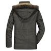 Winter Jacket Men's Plus Size Cotton Padded Warm Parka Coat Casual  Hooded Fleece Long Male Jacket Windbreaker