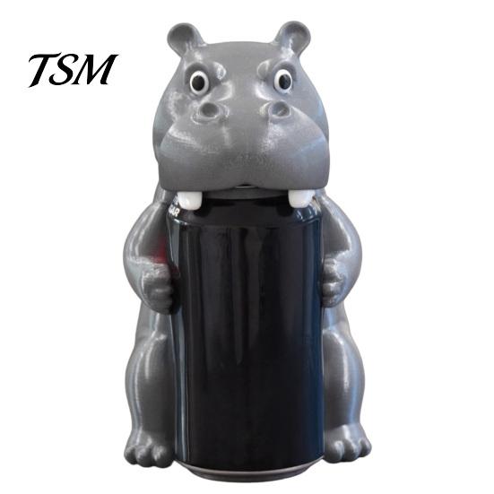 Reusable Soda Can Caps Dinosaur Hippo Frog Elephant Protector Lid, 3D Printed Cute Animal Beverage Drink Protectors Cover, Dust Proof Carbonation