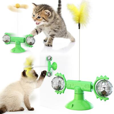 Ветряная мельница игрушка для кошек Забавный поворотный стол Дразнящий интерактивный пазл игрушки для кошек Игрушки для кошек Когтеточка Игрушки для домашних животных с мячом Кошка