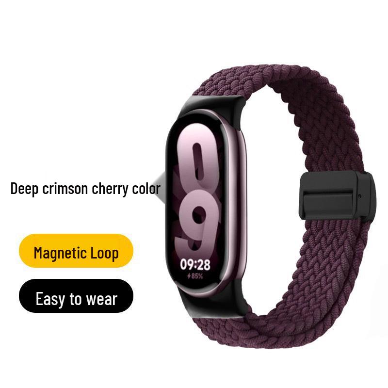 Нейлоновый плетеный ремешок Xiaomi Band 10 со встроенной магнитной застежкой, совместим с Xiaomi 9/8.