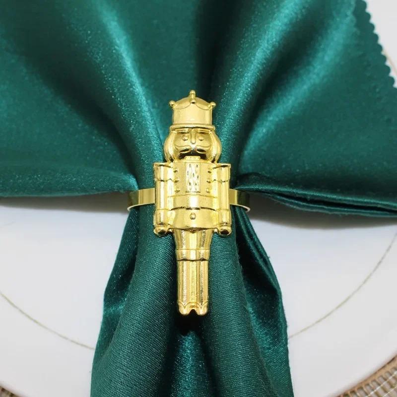 Рождественский Щелкунчик Кольцо для салфетки Креативный Солдат-Стражник Держатель для салфетки для Праздничного Украшения Стола Вечеринка Новый Год Декор для Обеда