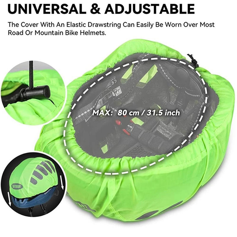 Шлемы для горных велосипедов Дождевик со светоотражающей полосой Уличный ветрозащитный дышащий чехол для велосипедного шлема