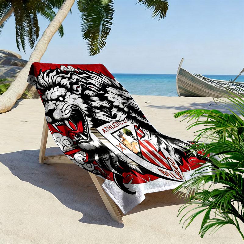 Athletic Club logo Print Beach Towel, Large Soft Quick Dry Towel for Beach Camping Swimming