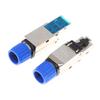 Конструкция разъема без инструментов Экранированный Ethernet-штекер для простейшей настройки сети 22~26 AWG