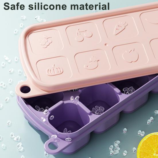 Силиконовая форма для кубиков льда, не содержащая бисфенол-А, гибкий лоток для льда, легко снимаемый, штабелируемый, для приготовления кубиков льда для коктейлей, кофейных напитков