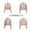 Spring and Autumn Women's New Thin Leather Jacket with Multiple Pockets Cardigan Casual Jacket Fashion Coat