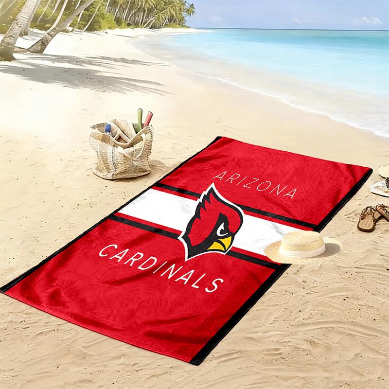 Arizona Cardinals Print Beach Towel, Large Soft Quick Dry Towel for Beach Camping Swimming