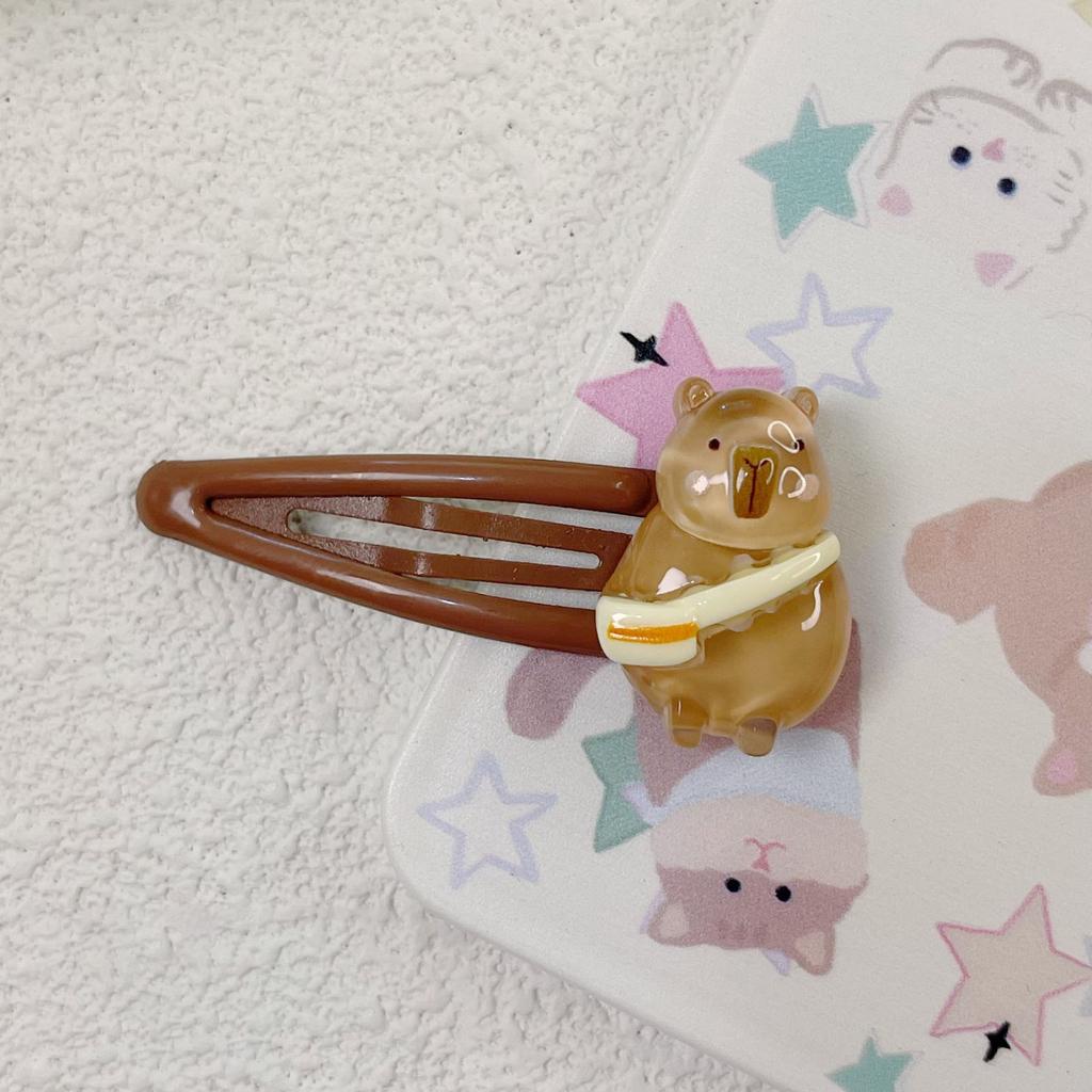 Cute Adorkable Cartoon Hair Clip Lovely Rodents Hair Clip Capybara Hairpins Barrettes Girls HairPins 2000s Trend