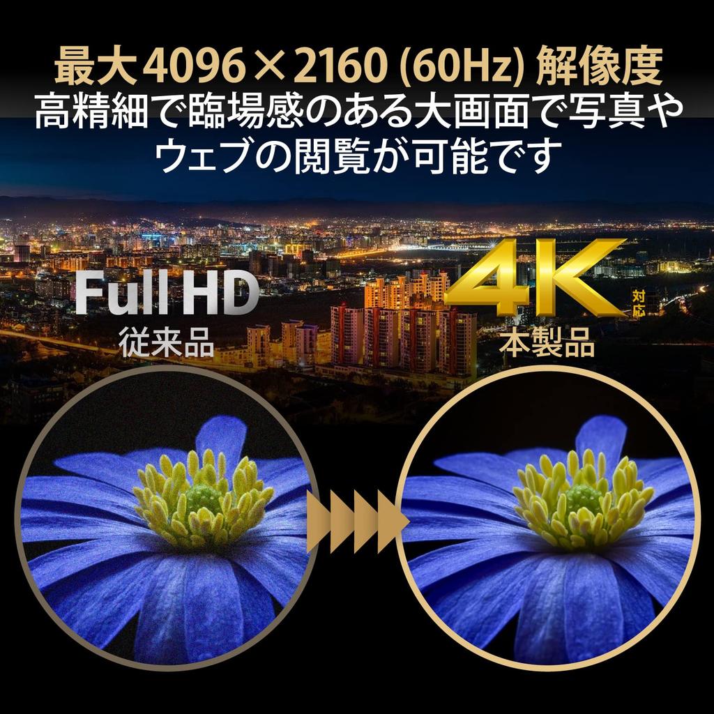 Elecom Переключатель HDMI, 4K 60 Гц (18Gbps), 4 входа, 1 выход, совместимость с HDCP 2.2, ручное переключение, питание от сети переменного тока, черный, DH-SW4KP41BK