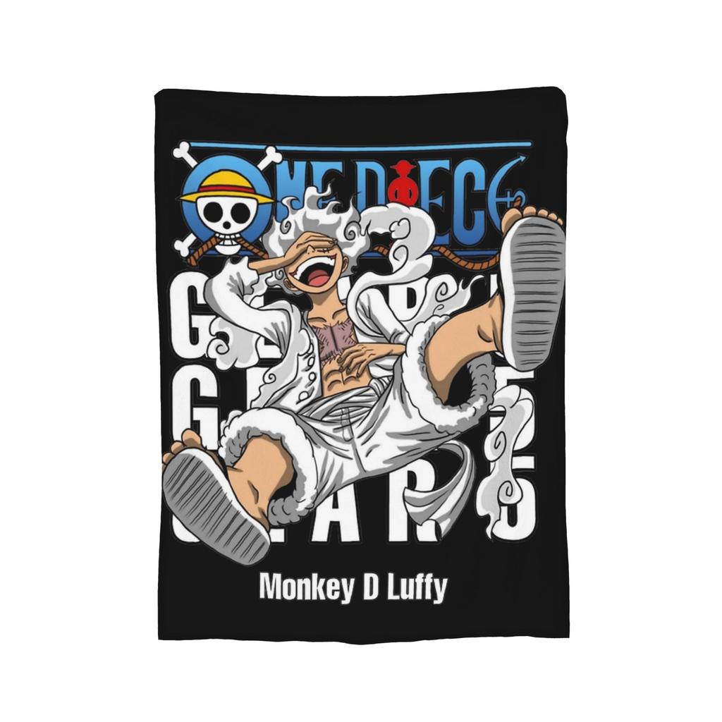 Luffy Gear 5 Flannel Throw Blankets Blanket for Home Bedroom Soft Bedspread,
