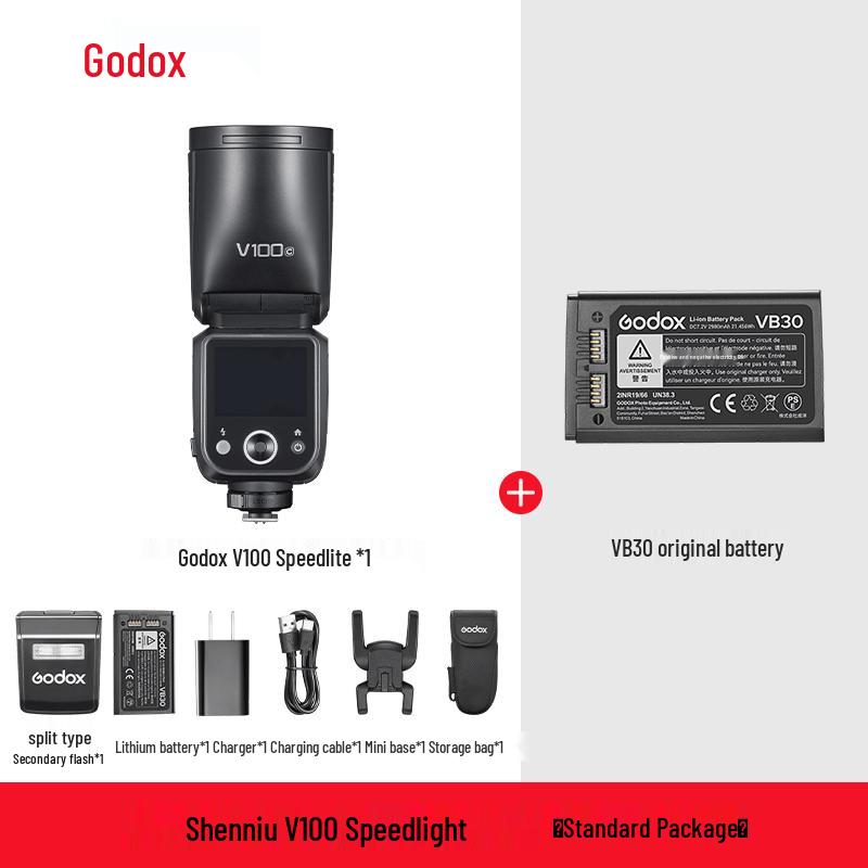 Godox V100 TTL Вспышка для камеры с сенсорным экраном