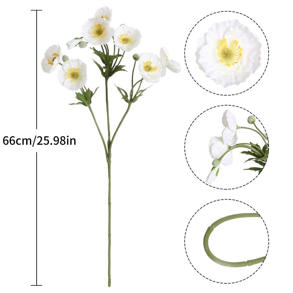 4 шт. искусственных цветов мака шелковые букеты для домашнего декора, свадьбы, украшения стола и вечеринок искусственные цветочные композиции своими руками