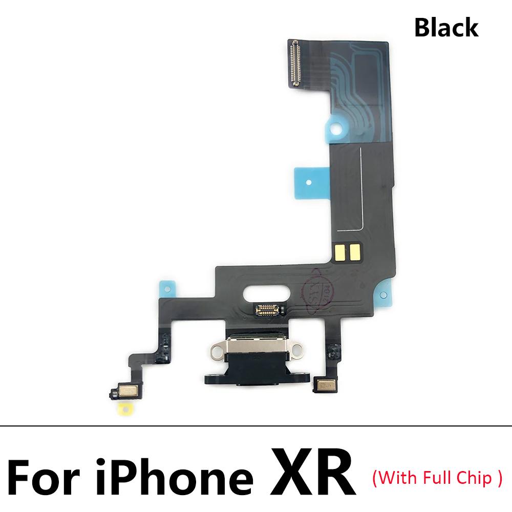 Шлейф USB-разъема для зарядки для iPhone 7 8 Plus Xs Max X, плата зарядки с модулем микрофона, запасные части