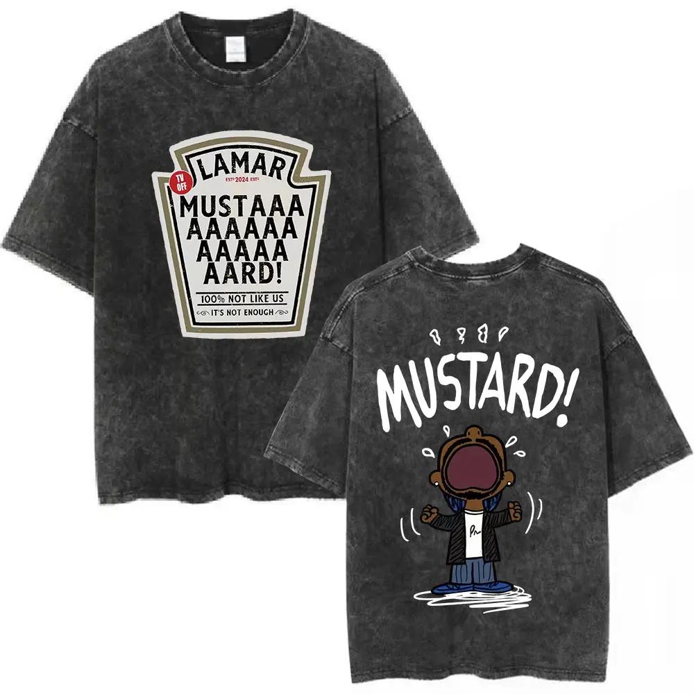 Washed Vintage Rapper Kendrick Lamar SZA Grand National Tour Tshirt They Not Like Us T Shirt Men Hip Hop Fashion Tshirt