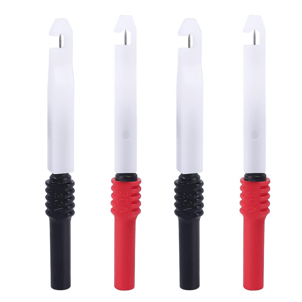 Автомобильный мультиметр, тестовые щупы с крышкой, удлинители тестовых проводов, тестовый пин с игольчатым наконечником, 30 В, изоляционные иглы для прокалывания проводов