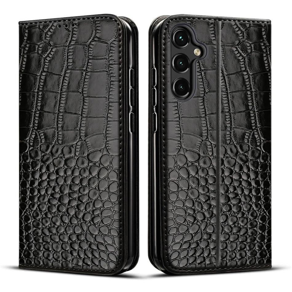 Кожаный чехол для Samsung Galaxy S25 Ultra S25+ S24 FE S24Ultra S24+ S23 Plus Чехол для телефона Samsung S25Ultra Держатель для карт