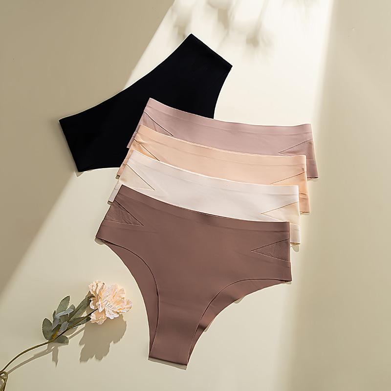 3 шт./комплект женские трусики Ice Silk бесшовное сетчатое нижнее белье женские с низкой талией спортивные сексуальные стринги бикини соблазнительные трусы
