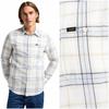 Lee Leesure Shirt Shy Blue Men's Checked Linen Shirt Regular Fit XL
