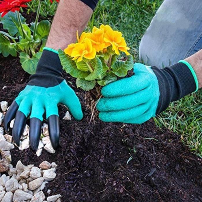 1 paire Gants De Jardin Pour Creuser Et Planter Des Griffes En Plastique ABS Jardinage Gants